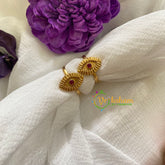 Premium AD Stone Toe Rings -Eye Red-G7608